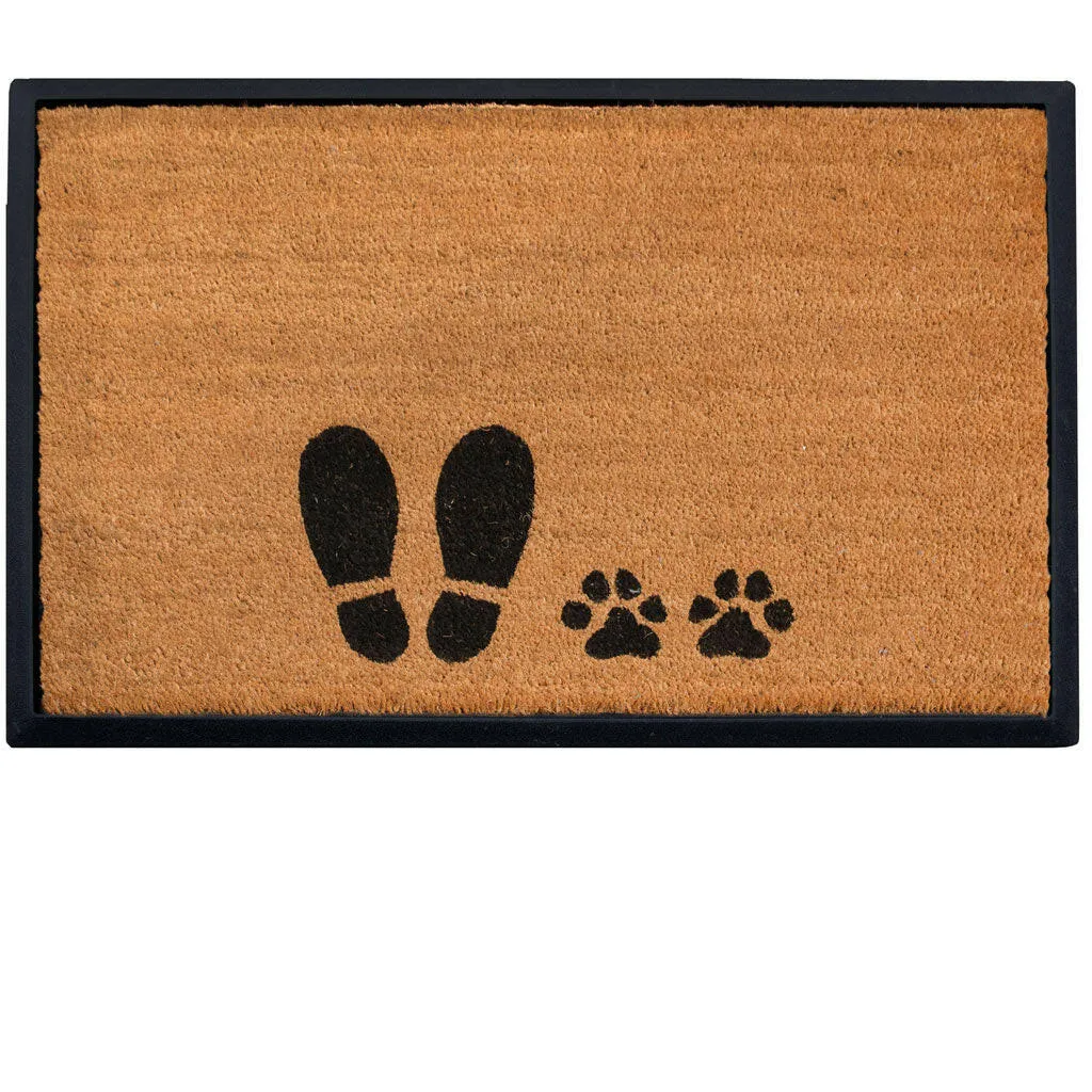4 Cats & Dogs Foot   Paw Rectangular Entrance Mat