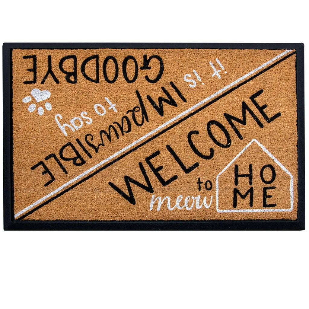 4 Cats & Dogs Hello Goodbye Rectangular Entrance Mat