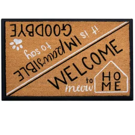 4 Cats & Dogs Hello Goodbye Rectangular Entrance Mat