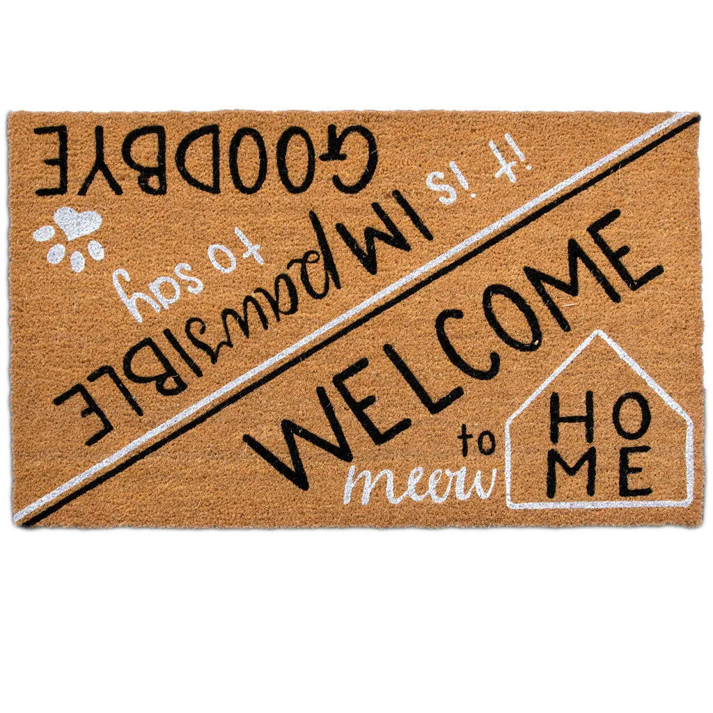 4 Cats & Dogs Hello Goodbye Rectangular Entrance Mat