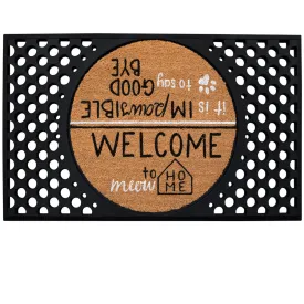 4 Cats & Dogs Hello Goodbye Round Entrance Mat