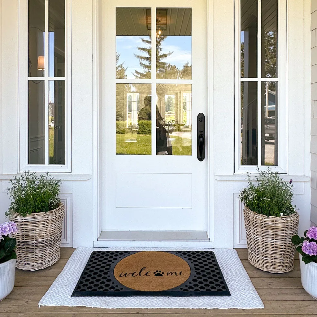 4 Cats & Dogs Hello Goodbye Round Entrance Mat