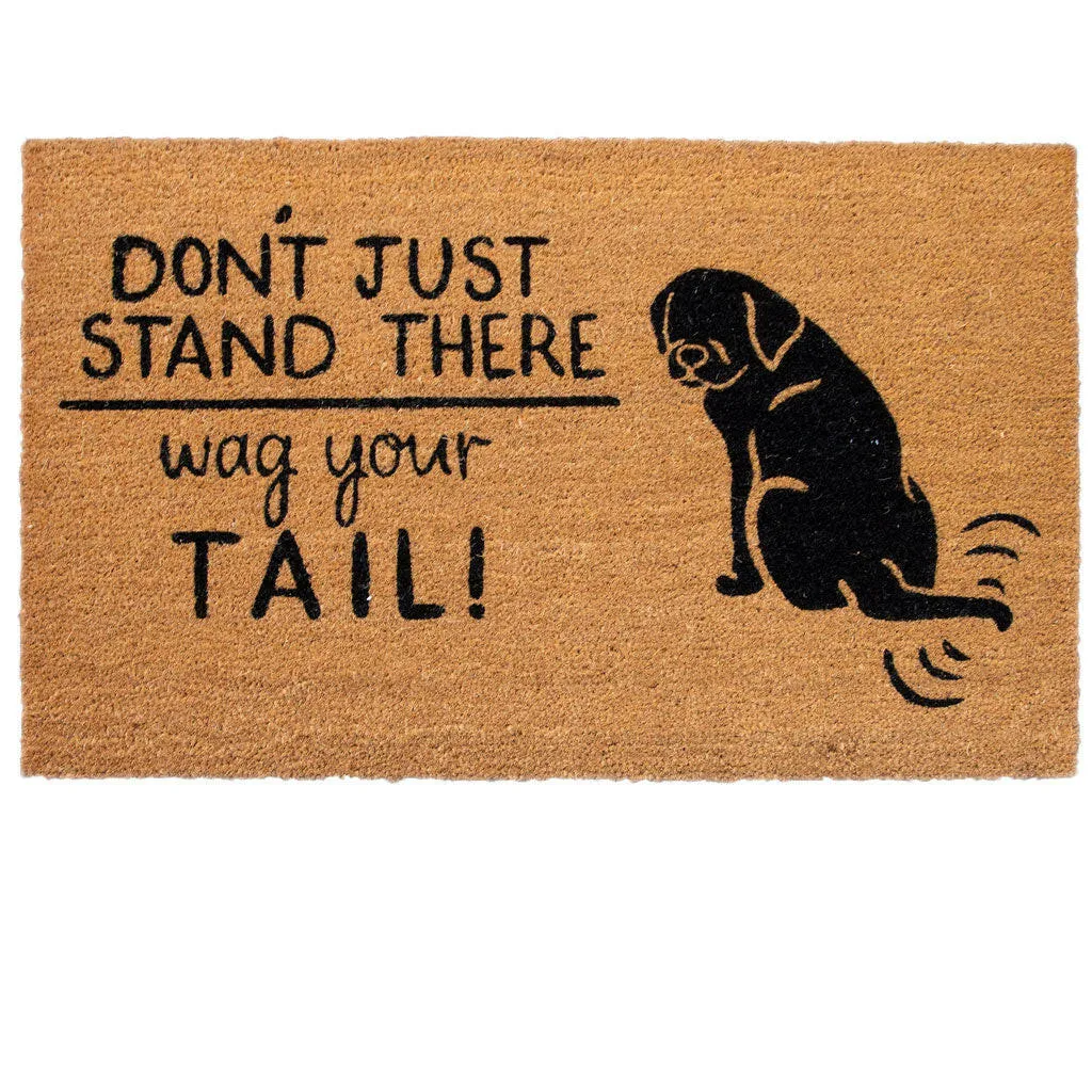 4 Cats & Dogs Wag Your Tail Rectangular Entrance Mat