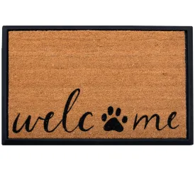 4 Cats & Dogs Welcome   Paw Rectangular Entrance Mat