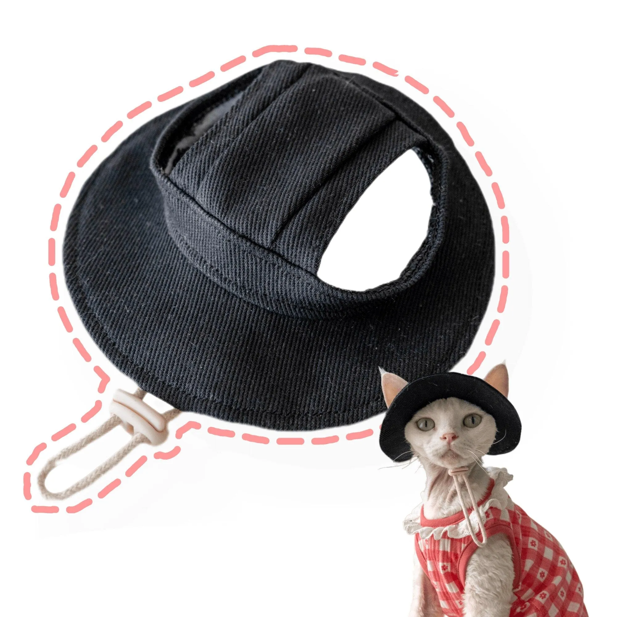 Adjustable Travel Sunscreen Cat Hat