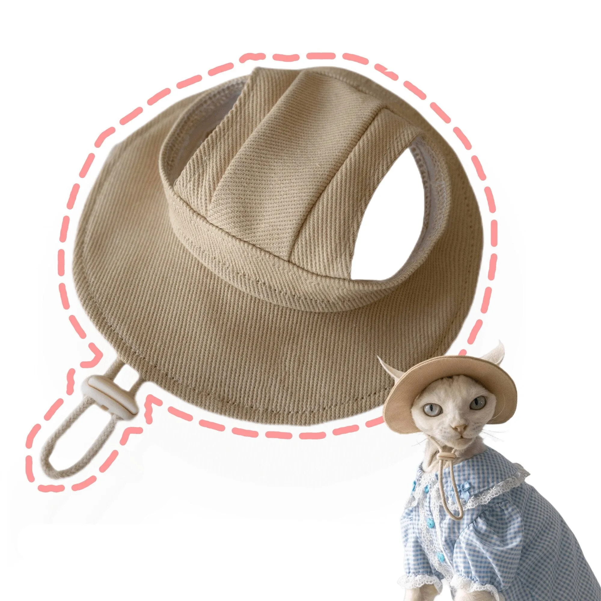 Adjustable Travel Sunscreen Cat Hat