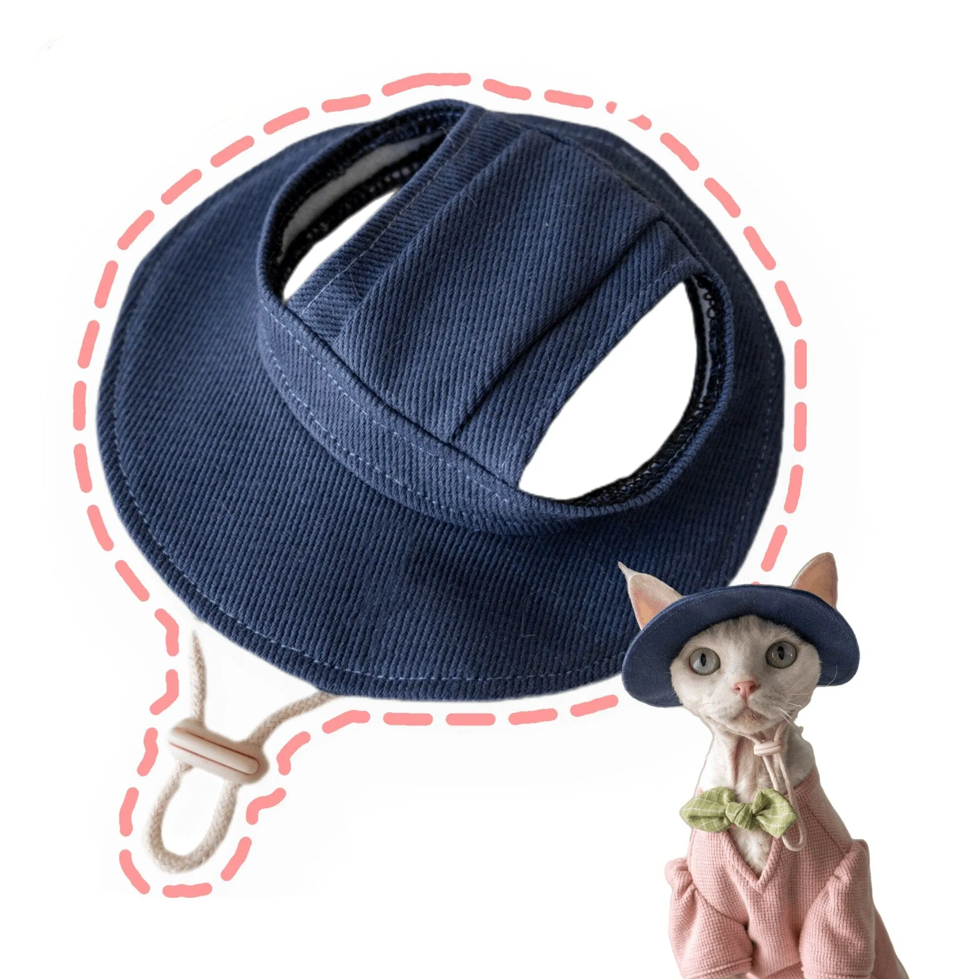 Adjustable Travel Sunscreen Cat Hat