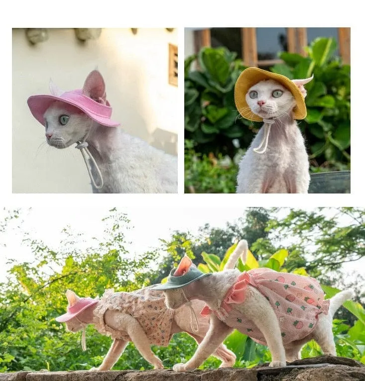 Adjustable Travel Sunscreen Cat Hat