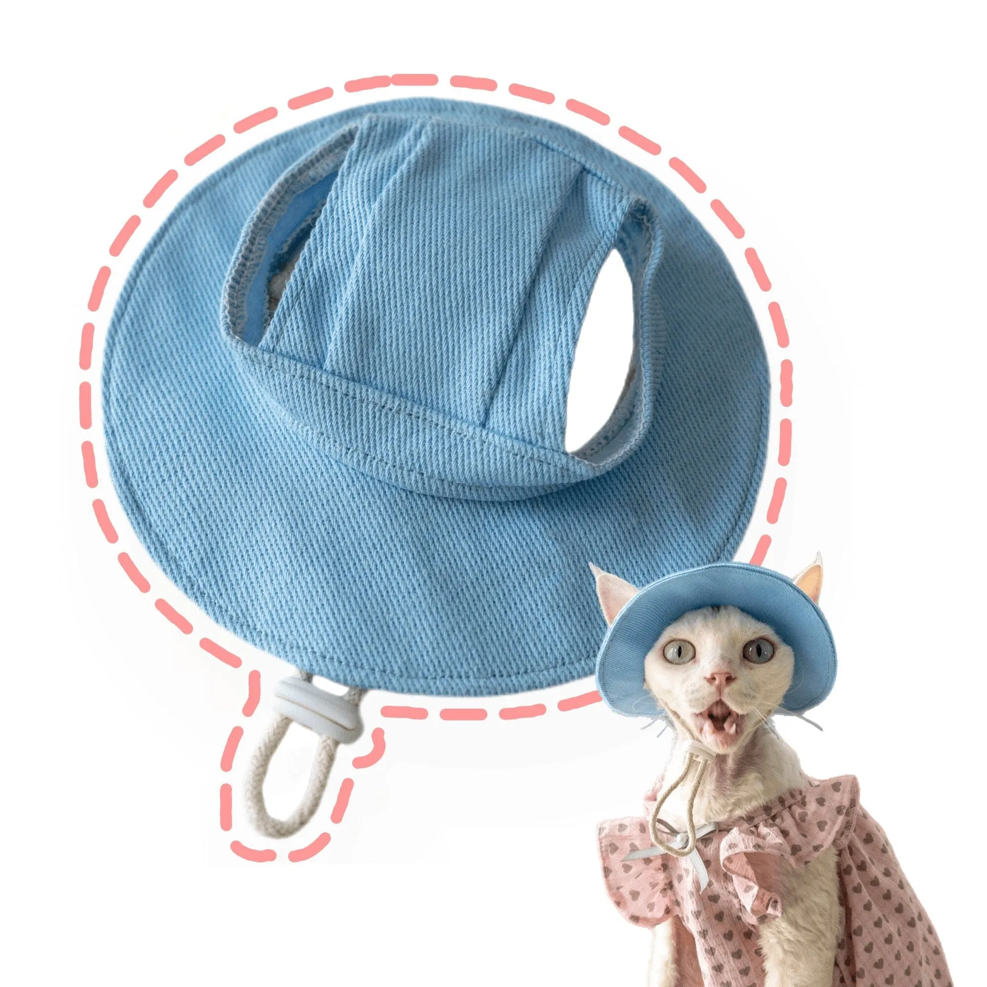 Adjustable Travel Sunscreen Cat Hat