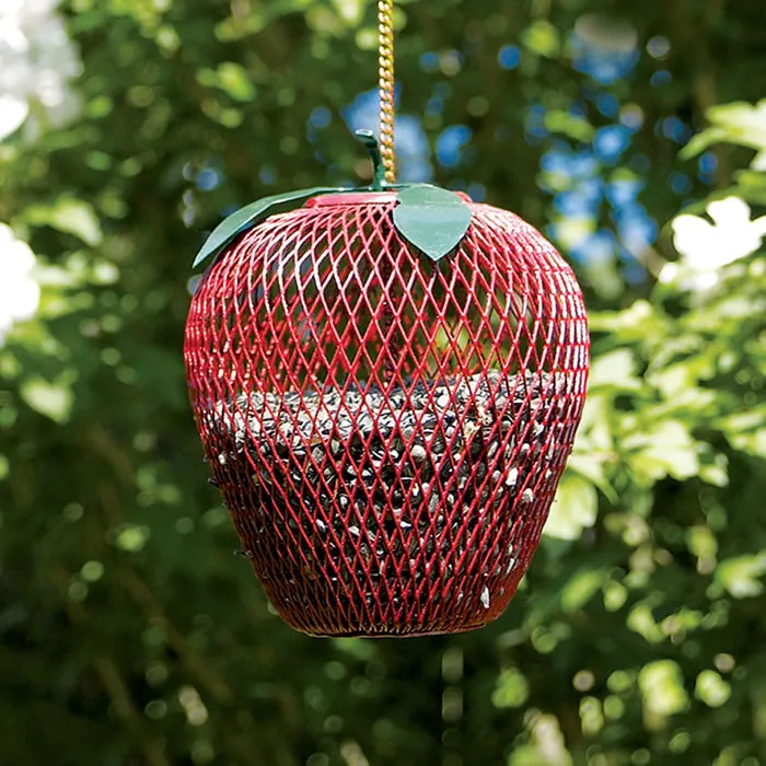 Apple Wire Mesh Bird Feeder