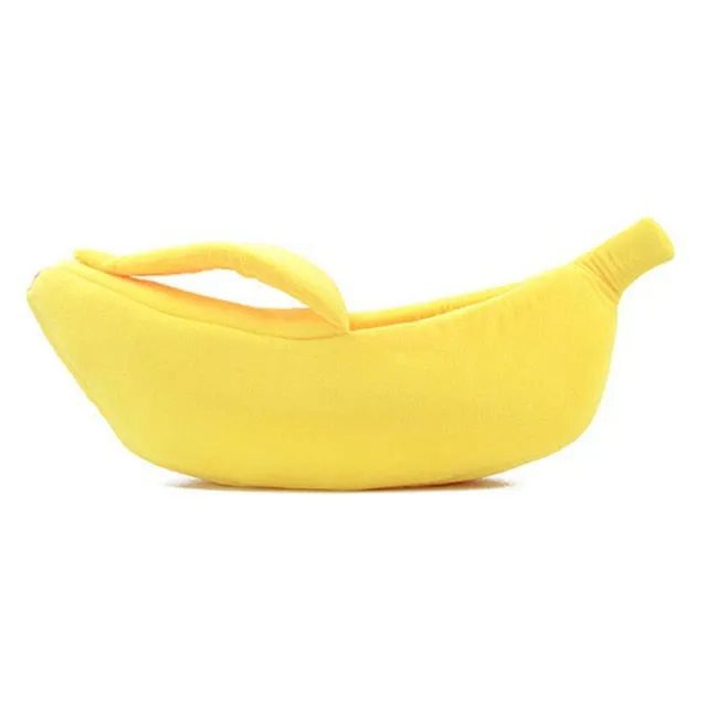 Banana Shaped Bed Dog House Warm Cushion