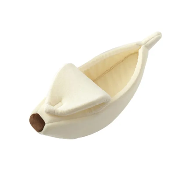 Banana Shaped Bed Dog House Warm Cushion
