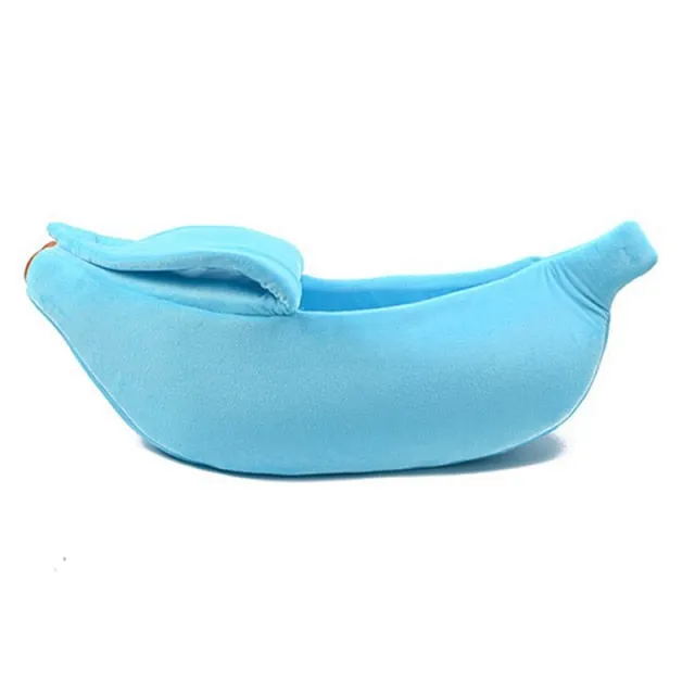 Banana Shaped Bed Dog House Warm Cushion