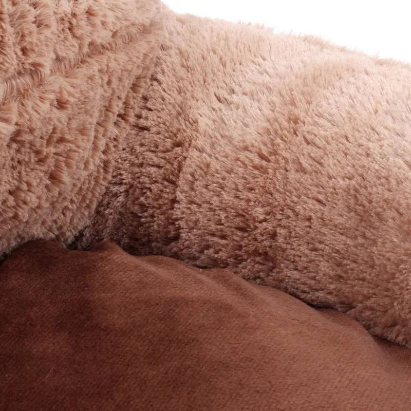 Best Super Soft Bear Paw Dog Mattress Fleece Nest Kennel Long Plush