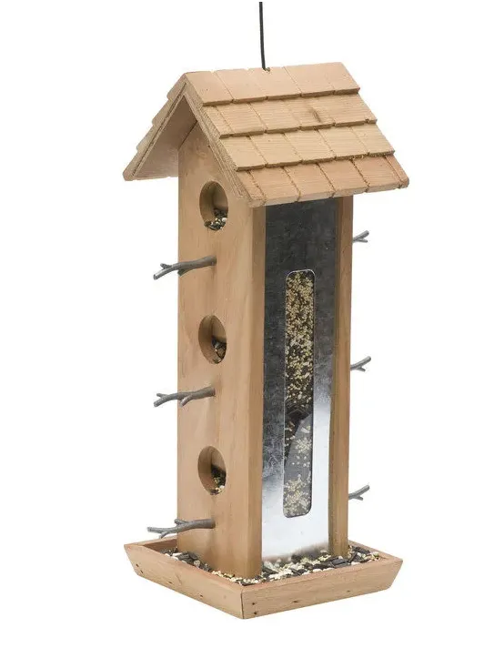 Bird Feeder - Tin Jay Wood