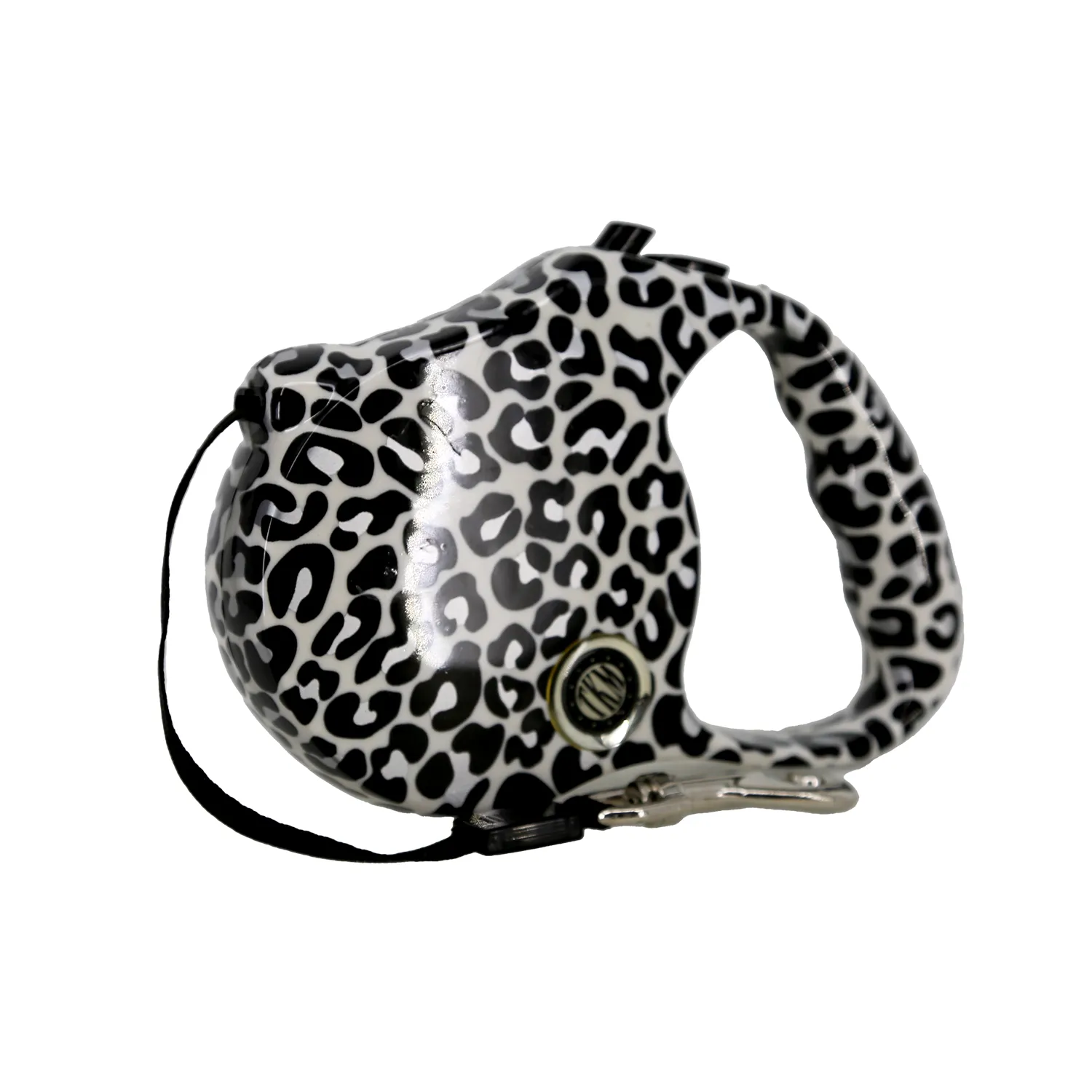 Bobo TKM Retractable Dog Leopoard Lead (Black)