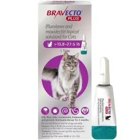 Bravecto Plus Topical Solution for Cats 13.8-27.5 lbs