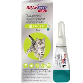Bravecto Plus Topical Solution for Cats 2.6-6.2 lbs