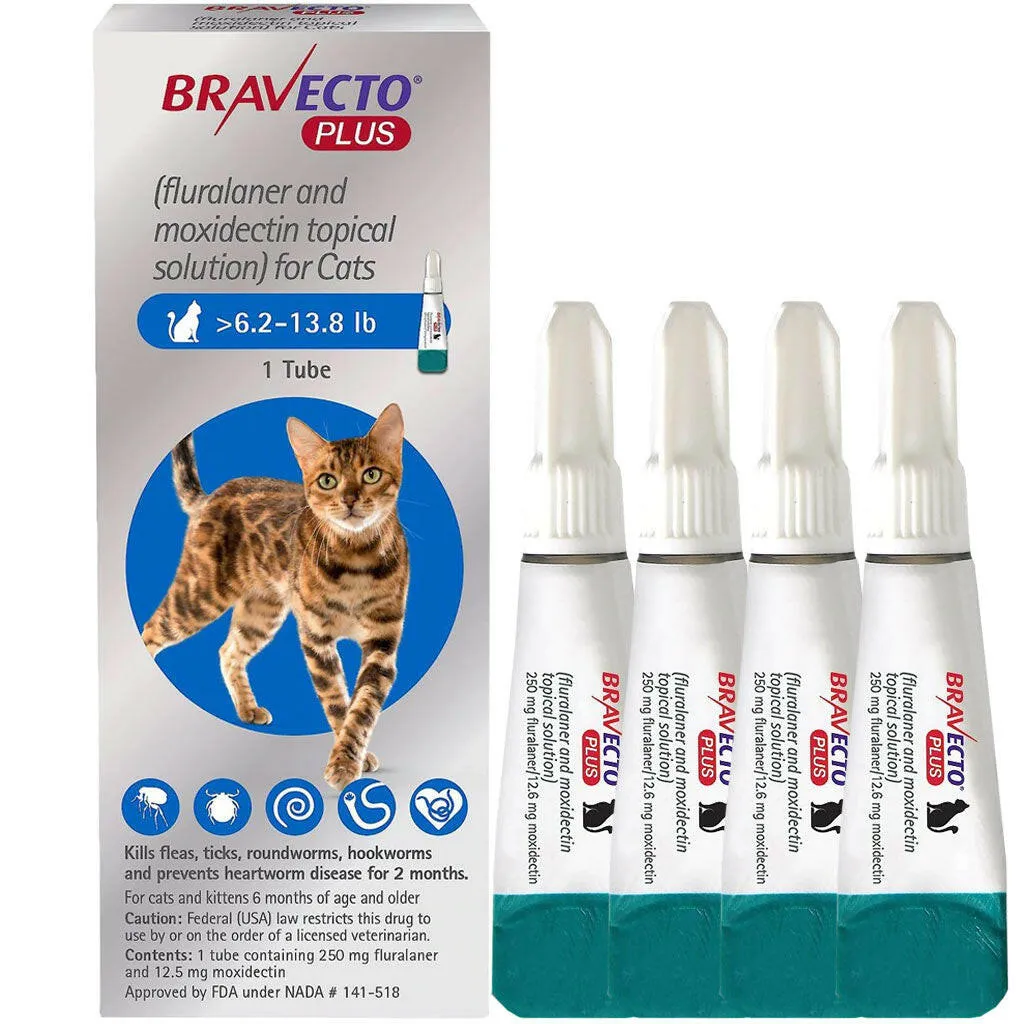 Bravecto Plus Topical Solution for Cats 6.2-13.8 lbs