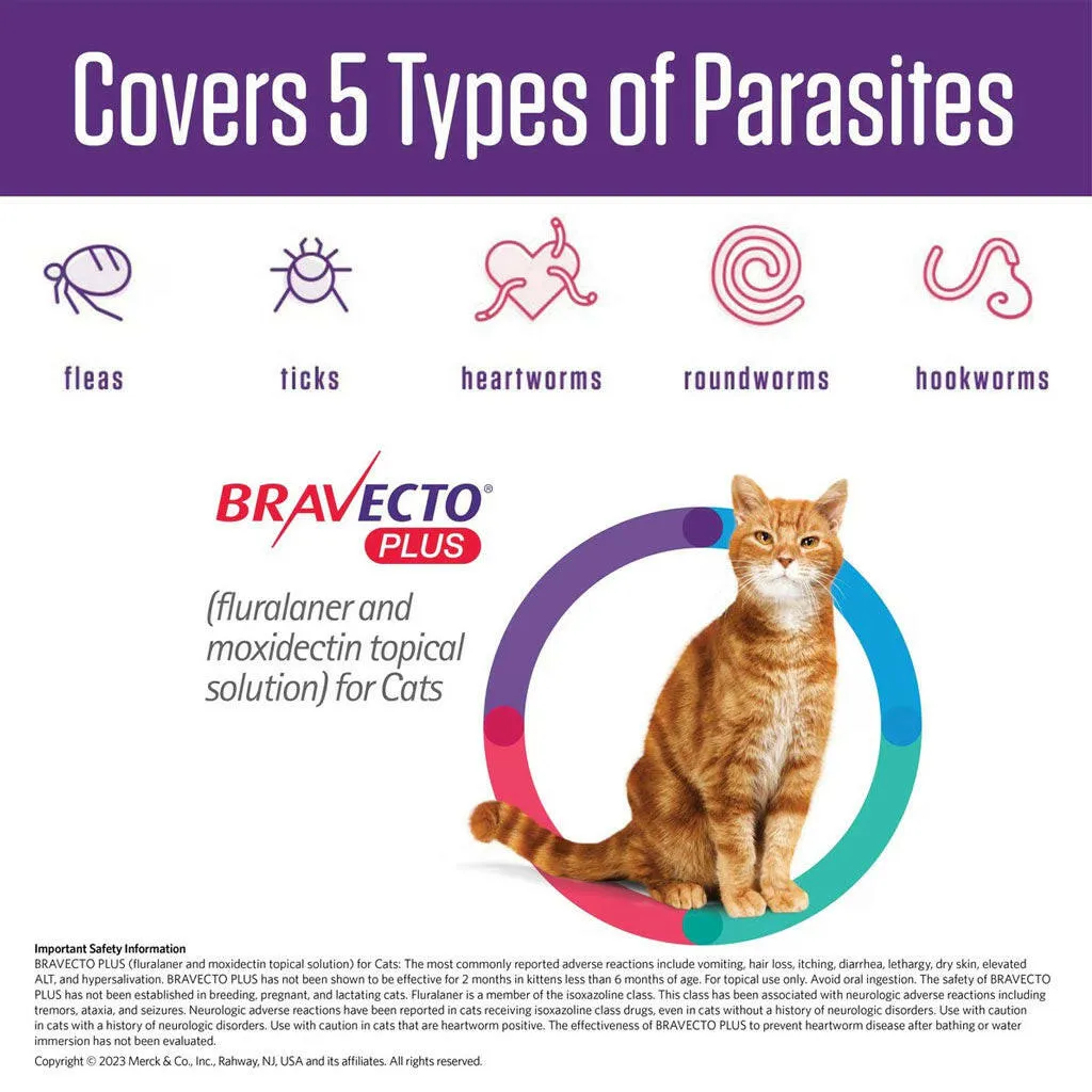 Bravecto Plus Topical Solution for Cats 6.2-13.8 lbs