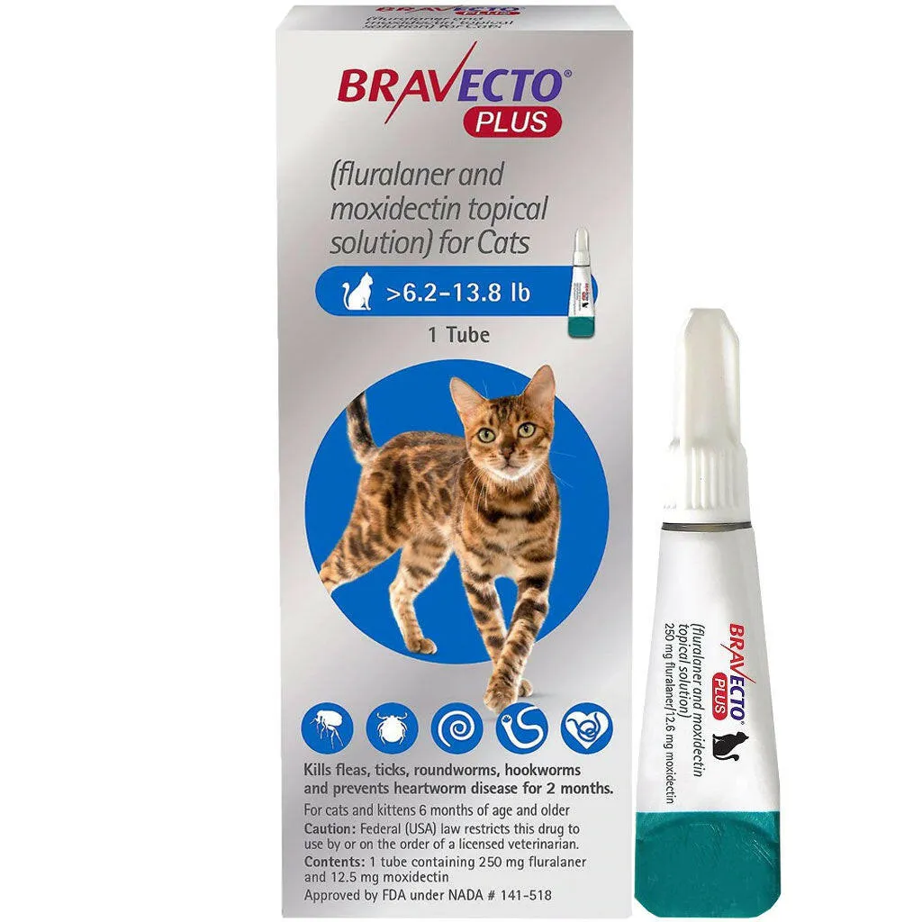Bravecto Plus Topical Solution for Cats 6.2-13.8 lbs