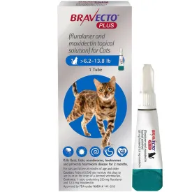 Bravecto Plus Topical Solution for Cats 6.2-13.8 lbs