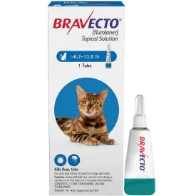 Bravecto Topical Solution for Cats 6.2-13.8 lbs - Blue Box