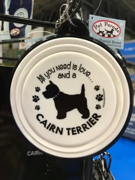Cairn Terrier Collapsible Travel Bowl (small)