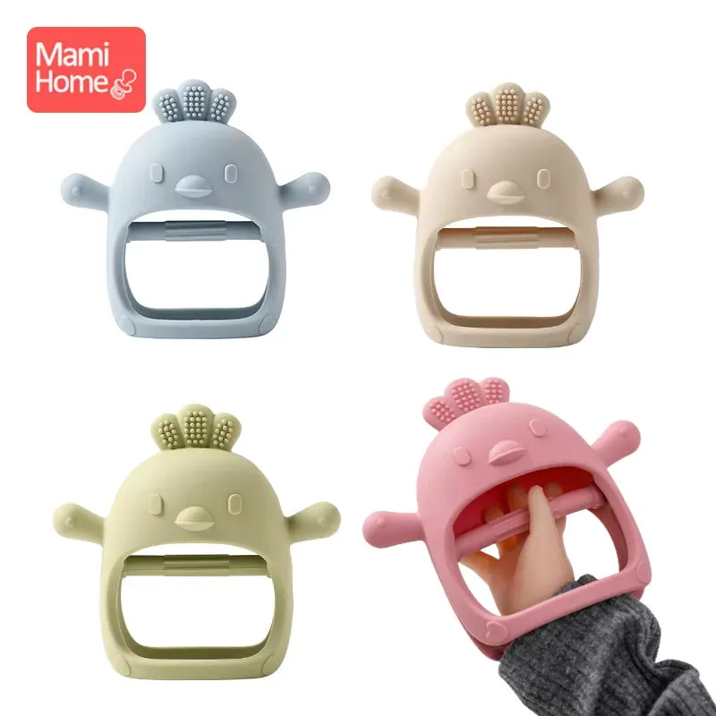Chick Silicone Baby Teether Gloves - Soothing Molar Stick for Gums & Anti-Biting Relief