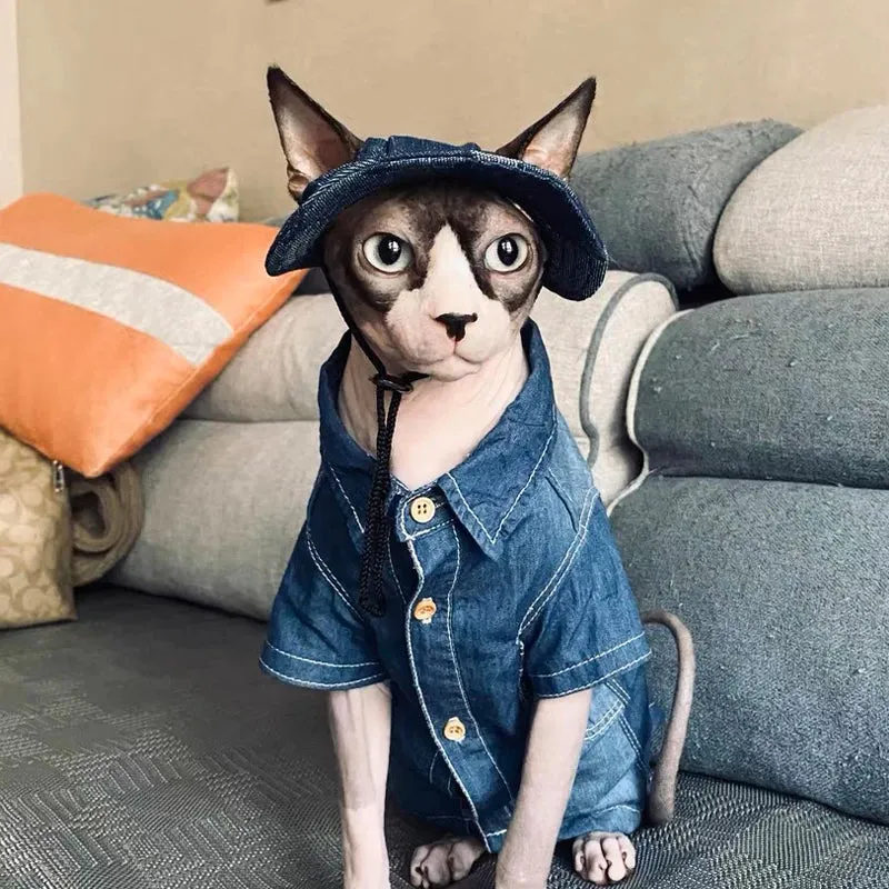 Cotton Cat Hat with Ear Holes | Adjustable Tie Dye Hat for Sphynx, Hairless Cats, and Devon Rex | Sunscreen Travel Hiking Hat | Alo Trendy