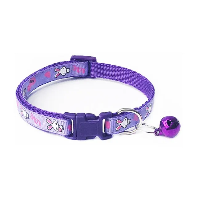 Cute Polyester Dog Collar With Bell