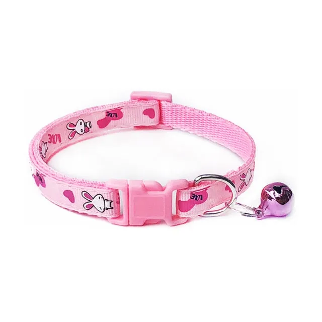Cute Polyester Dog Collar With Bell