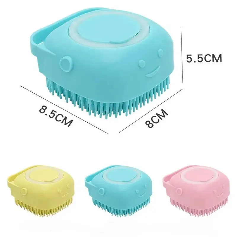Dog Cat Bath Brush Bathroom Puppy Big Dog Cat Bath Massage Gloves Brush Soft Safety Silicone Pet Accessories for Dogs Cats Tools Mascotas Products
