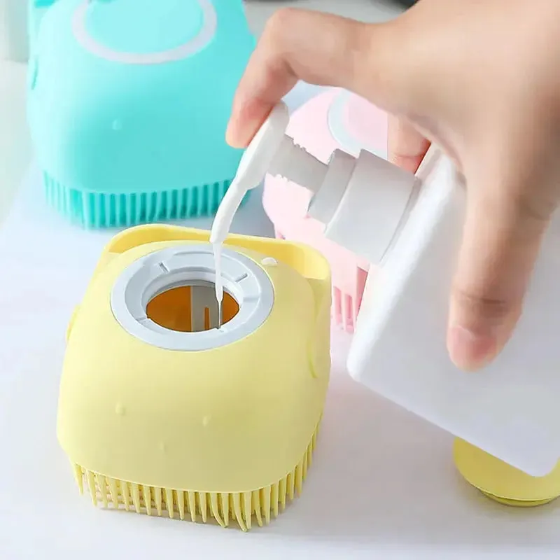 Dog Cat Bath Brush Bathroom Puppy Big Dog Cat Bath Massage Gloves Brush Soft Safety Silicone Pet Accessories for Dogs Cats Tools Mascotas Products