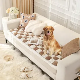 Dog Couch Cover Protector, Dog Couch Coves for Sofa, Couch Cushion for Dogs Washable, Pet Mat Bed Couch Covers for Large Dogs (27.5 x 82.6 inch, Dark Khaki), AMM-168