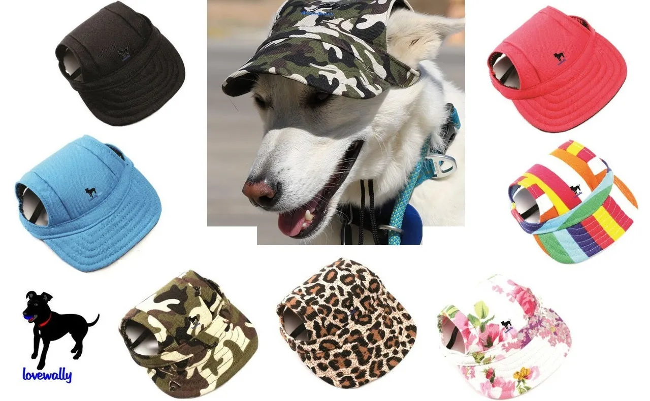 Dog Outdoor Adventure Gear Embroidered Pet Hat LoveWally Adjustable