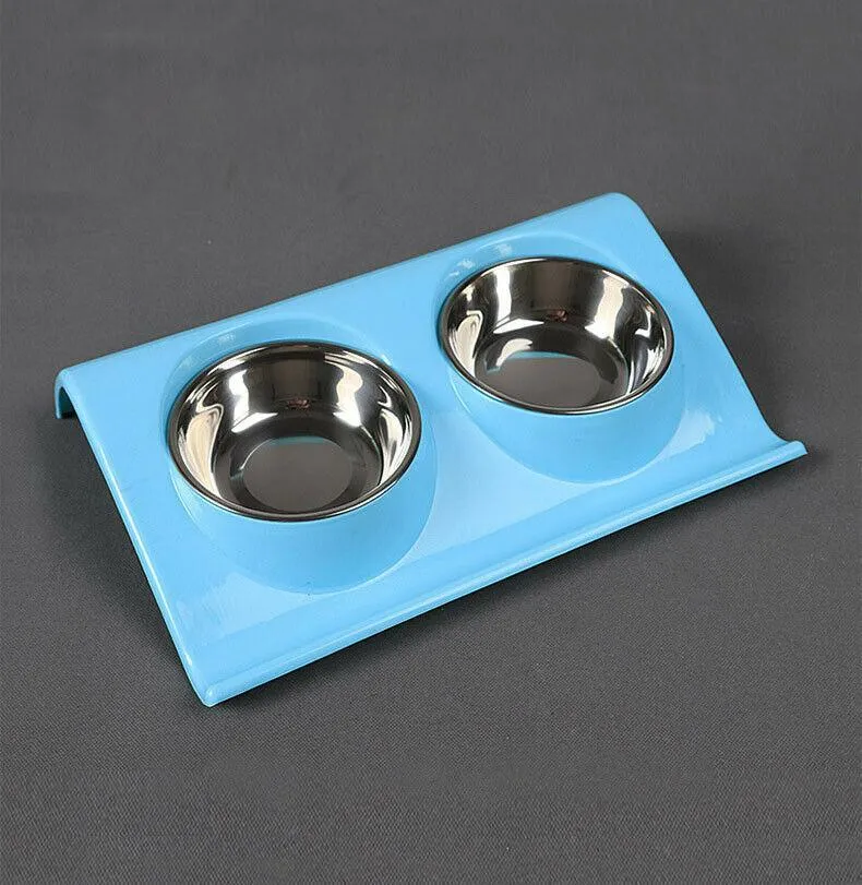 Double Raised Pet Feeding Bowls