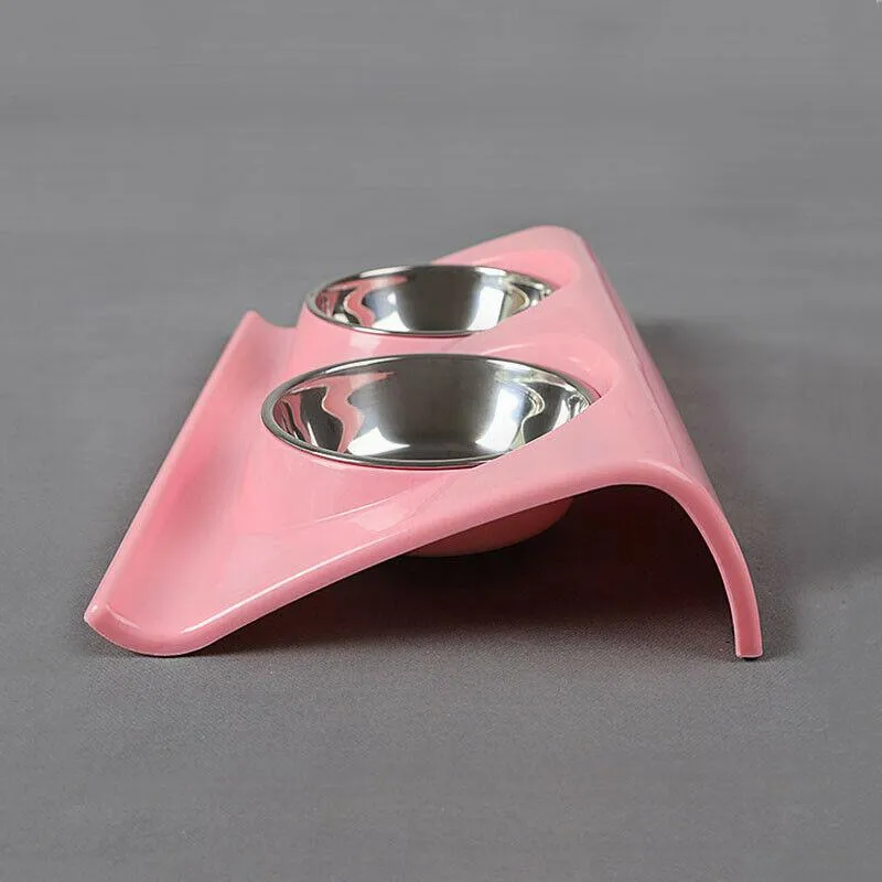 Double Raised Pet Feeding Bowls