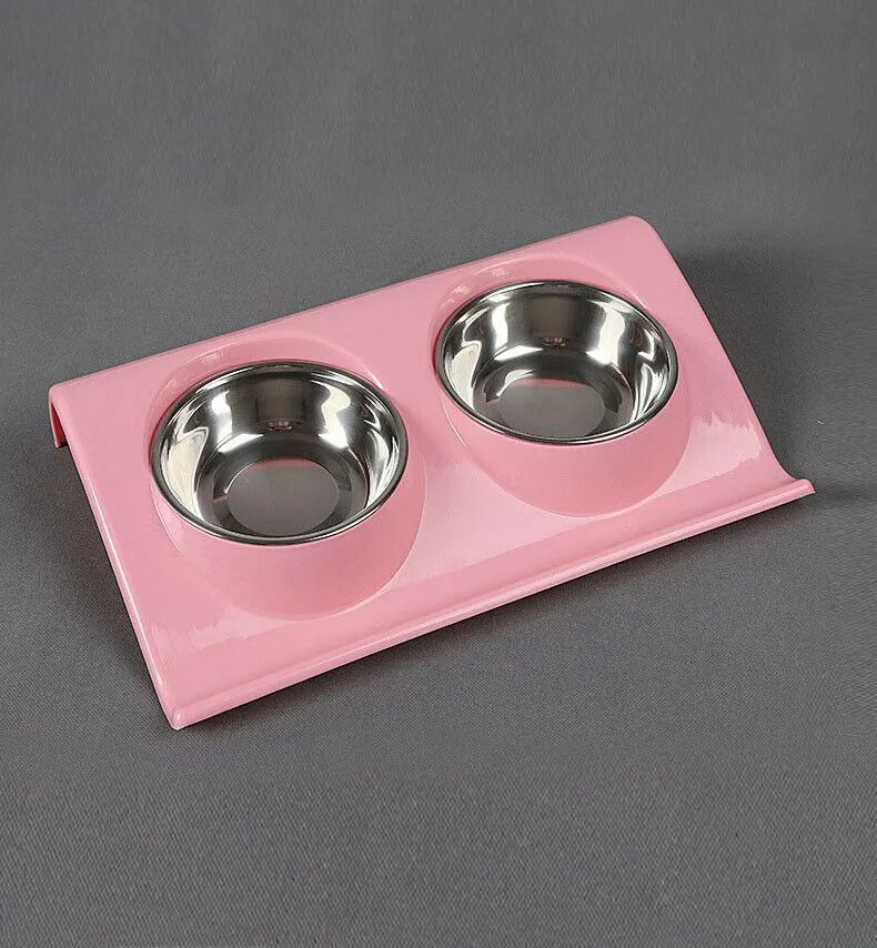 Double Raised Pet Feeding Bowls
