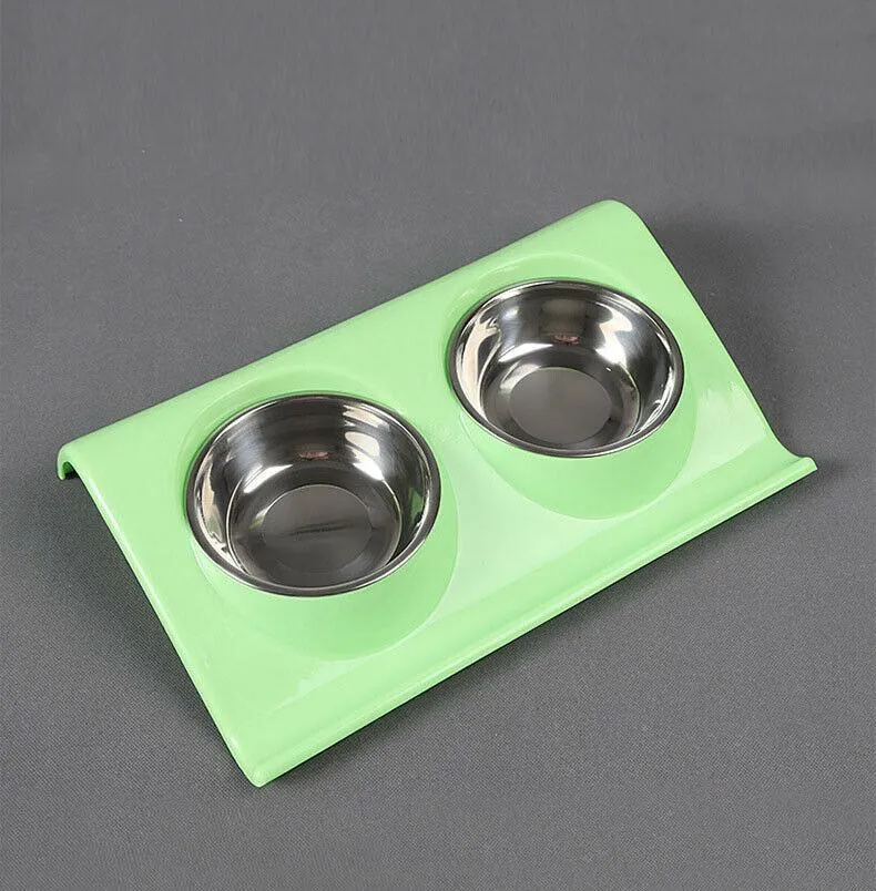 Double Raised Pet Feeding Bowls