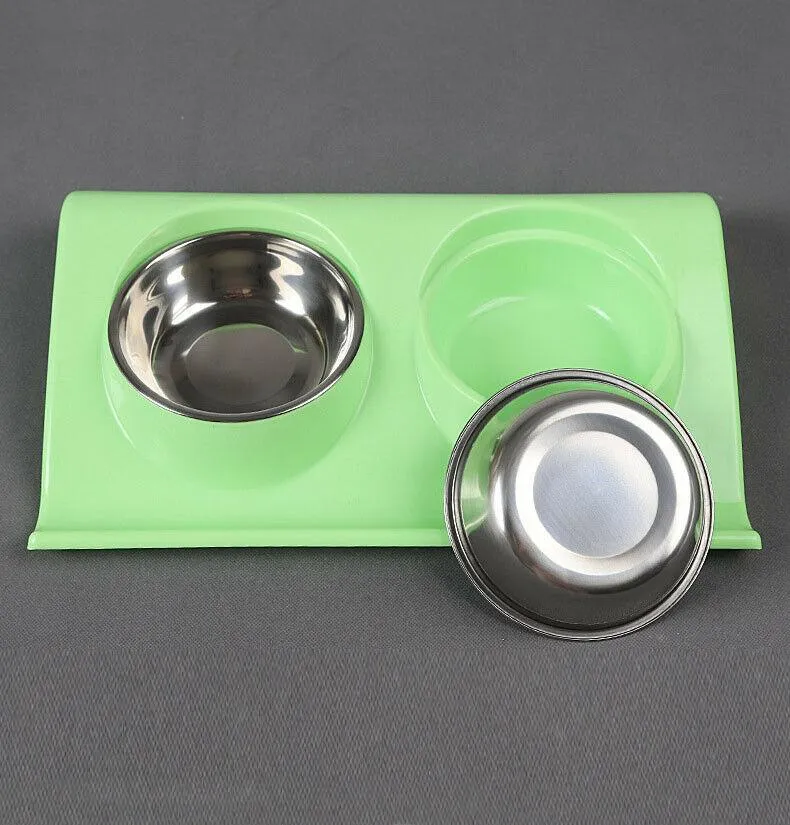 Double Raised Pet Feeding Bowls