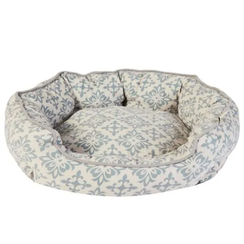Dream paws Scalloped Pet Bed - Grey