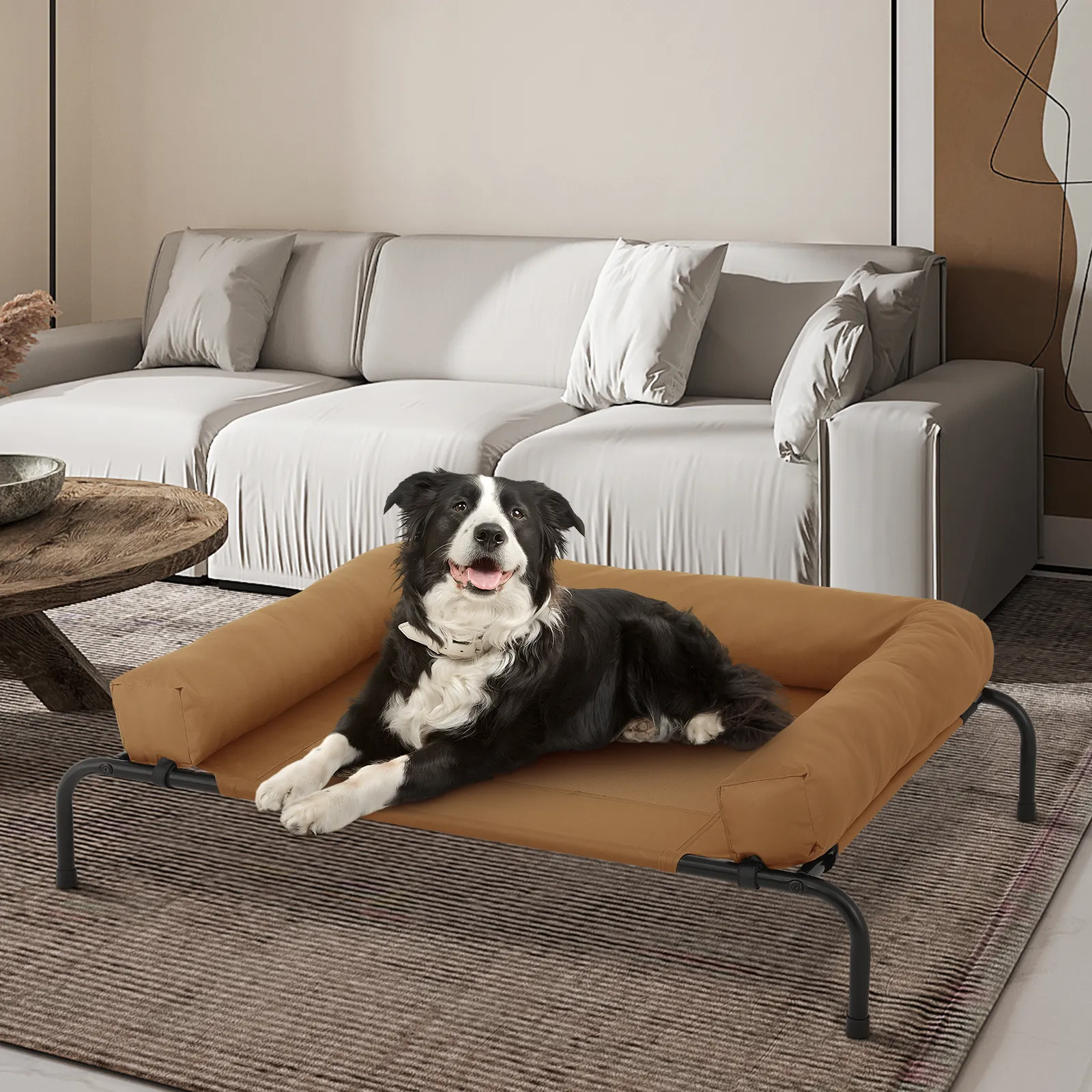 Elevated Dog Bed - w/ Removable Bolster - 42'' Length