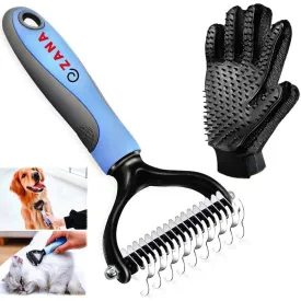 Ezana Professional Pet Grooming Tool Set 2-in-1 Dematting Comb   Gloves