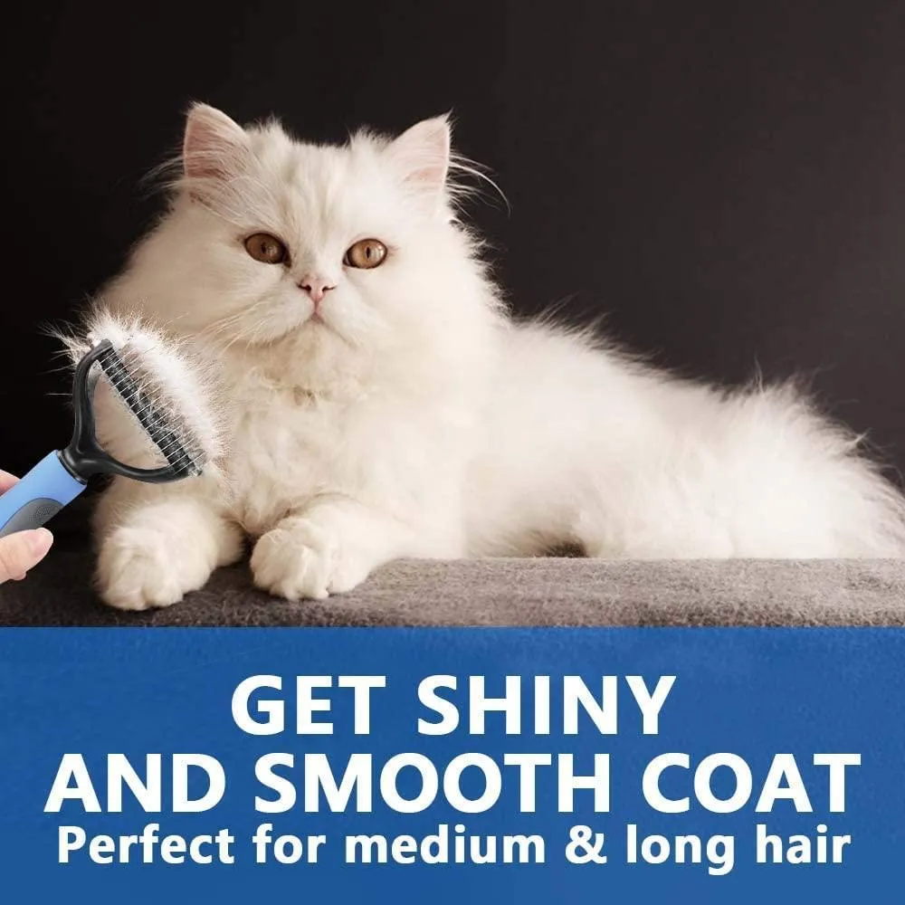 Ezana Professional Pet Grooming Tool Set 2-in-1 Dematting Comb   Gloves