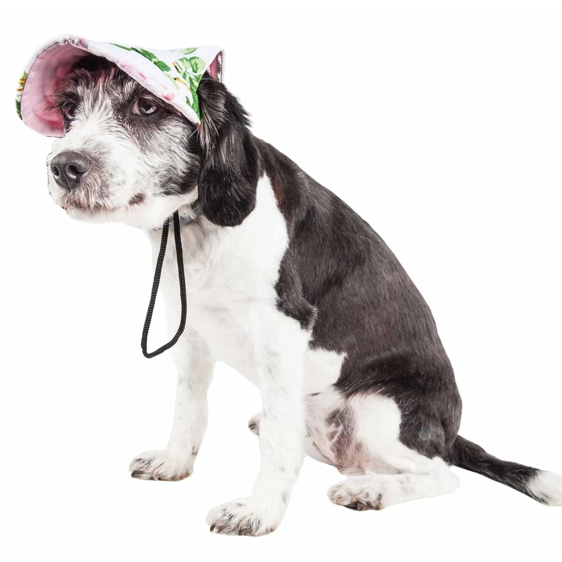 Floral Dog Hat for UV Protection Fashion
