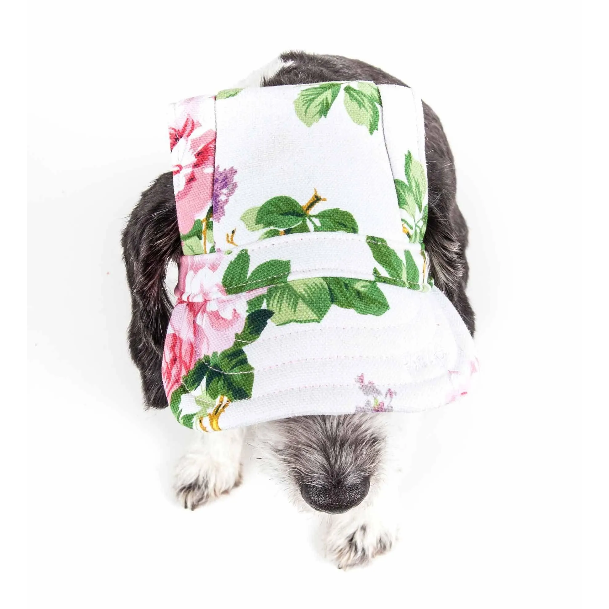 Floral Dog Hat for UV Protection Fashion
