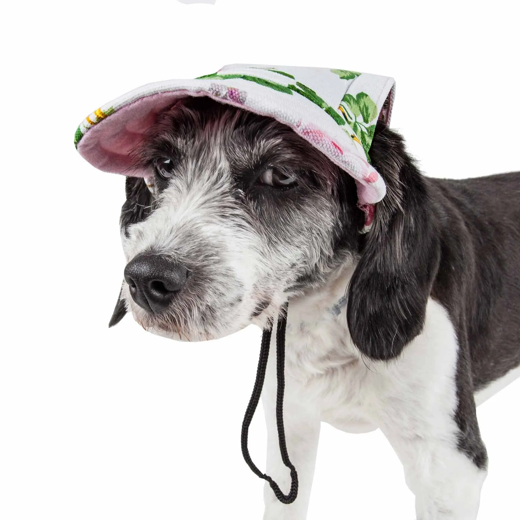 Floral Dog Hat for UV Protection Fashion