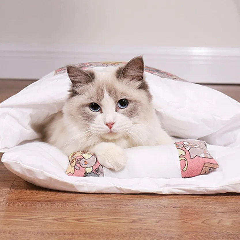 Funki Buys | Pet Beds | Cat Sleeping Bag | Japanese Cat Bed | S-L
