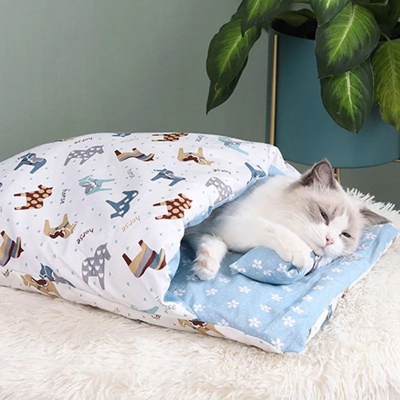 Funki Buys | Pet Beds | Cat Sleeping Bag | Japanese Cat Bed | S-L